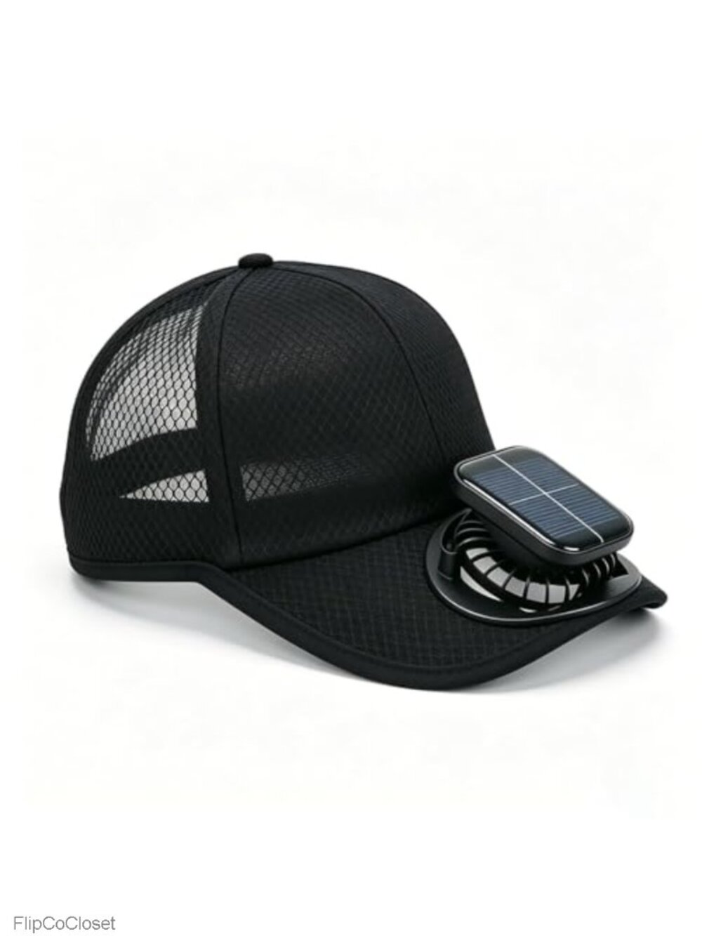 Solar Powered Fan Baseball Cap, USB Rechargeable, Adjustable, Cool
